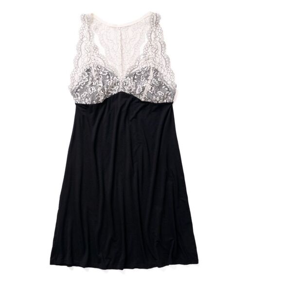 NWT Adore Me Rema Two-Tone Lace Knit Slip - Picture 1 of 5